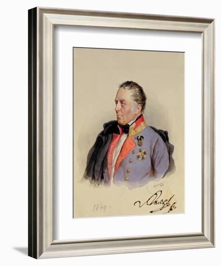 Johann Joseph Wenzel, Count Radetzky-Josef Nikolaus Kriehuber-Framed Giclee Print
