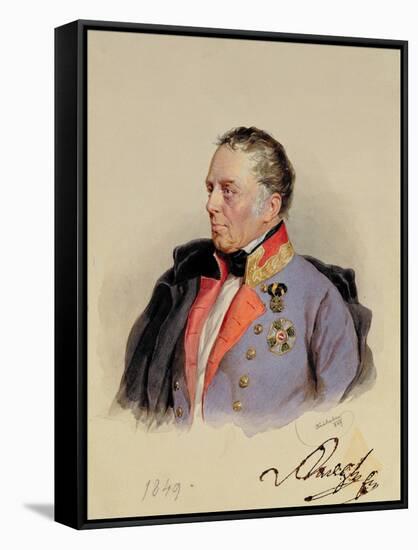 Johann Joseph Wenzel, Count Radetzky-Josef Nikolaus Kriehuber-Framed Stretched Canvas
