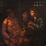 Joseph in Prison, Interpreting the Dreams of His Fellow Prisoners, 17Th Century (Oil on Canvas)-Johann Karl Loth-Giclee Print