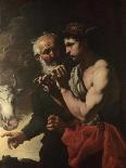 Cain Slaying Abel-Johann Karl Loth-Giclee Print