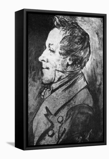 Johann Mayrhofer - portrait-Moritz Ludwig von Schwind-Framed Stretched Canvas