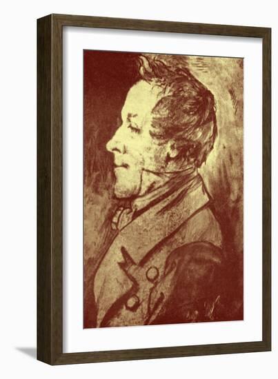 Johann Mayrhofer - portrait-Moritz Ludwig von Schwind-Framed Giclee Print