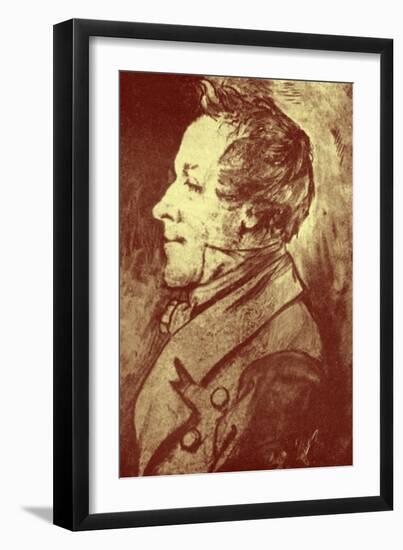 Johann Mayrhofer - portrait-Moritz Ludwig von Schwind-Framed Premium Giclee Print