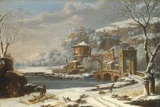 Winter Landscape, 1674 (Oil on Canvas)-Johann Oswald Harms-Giclee Print