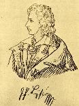 Caricature of Ludwig van-Johann Peter Lyser-Giclee Print