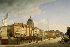 Schlossfreiheit Von Der Schlossbrucke, Berlin, 1855-Johann Philipp Eduard Gaertner-Framed Stretched Canvas