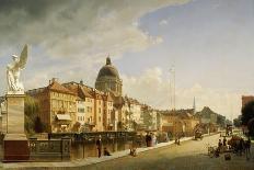 Schlossfreiheit Von Der Schlossbrucke, Berlin, 1855-Johann Philipp Eduard Gaertner-Framed Stretched Canvas