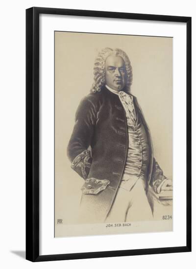 Johann Sebastian Bach, German Composer, Organist, Harpsichordist, Violist, and Violinist of the…-German School-Framed Giclee Print