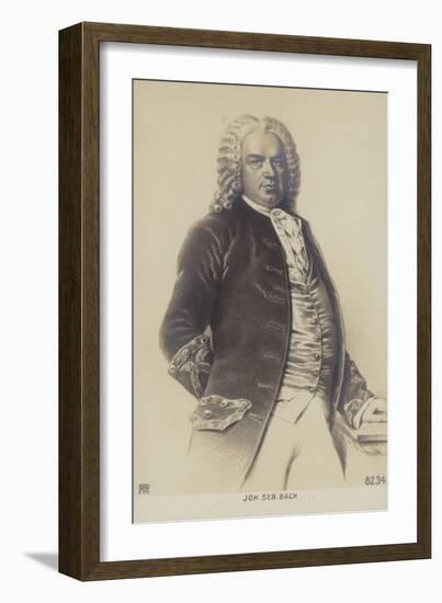 Johann Sebastian Bach, German Composer, Organist, Harpsichordist, Violist, and Violinist of the…-German School-Framed Giclee Print