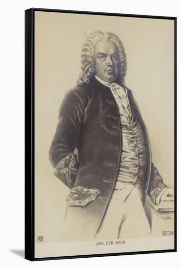 Johann Sebastian Bach, German Composer, Organist, Harpsichordist, Violist, and Violinist of the…-German School-Framed Stretched Canvas