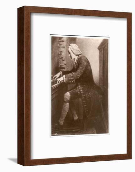 Johann Sebastian Bach German Organist and Composer at the Keyboard-null-Framed Photographic Print