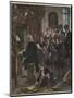 Johann Sebastian Bach Playing the Organ at the St. Thomas School-Stefano Bianchetti-Mounted Giclee Print