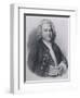 Johann Sebastian Bach with Manuscript of Three-Part Cannon-null-Framed Photographic Print