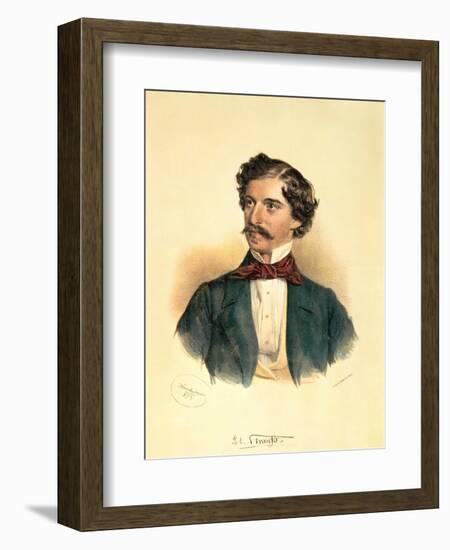 Johann Strauss the Elder-Josef Nikolaus Kriehuber-Framed Giclee Print