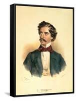 Johann Strauss the Elder-Josef Nikolaus Kriehuber-Framed Stretched Canvas