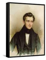 Johann Strauss the Elder-Josef Nikolaus Kriehuber-Framed Stretched Canvas