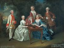 Group Portrait of the Harrach Family Playing Backgammon Including General Count Ferdinand Harrach-Johann Wilhelm Hoffnas-Giclee Print