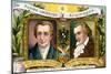Johann Wolfgang Von Goethe and Johann Christoph Friedrich Von Schiller, C1900-null-Mounted Giclee Print