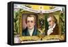 Johann Wolfgang Von Goethe and Johann Christoph Friedrich Von Schiller, C1900-null-Framed Stretched Canvas