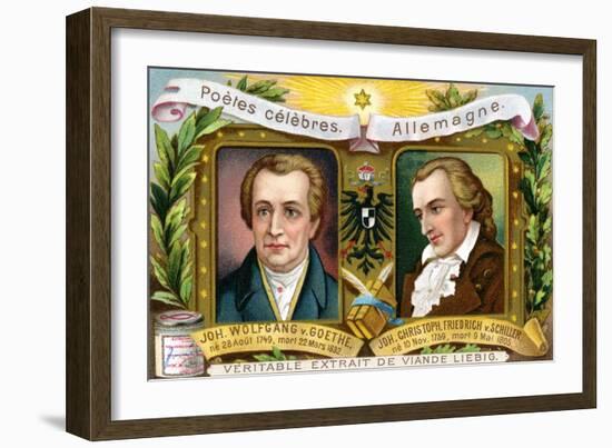 Johann Wolfgang Von Goethe and Johann Christoph Friedrich Von Schiller, C1900-null-Framed Giclee Print