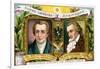 Johann Wolfgang Von Goethe and Johann Christoph Friedrich Von Schiller, C1900-null-Framed Giclee Print