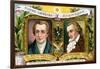 Johann Wolfgang Von Goethe and Johann Christoph Friedrich Von Schiller, C1900-null-Framed Giclee Print