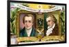 Johann Wolfgang Von Goethe and Johann Christoph Friedrich Von Schiller, C1900-null-Framed Giclee Print