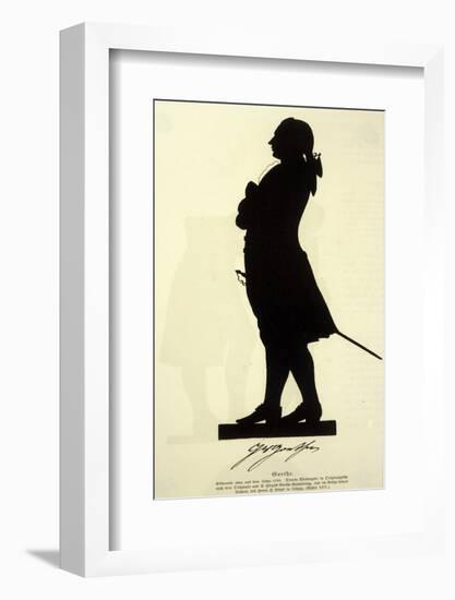 Johann Wolfgang Von Goethe German Writer and Scientist in Silhouette-null-Framed Photographic Print