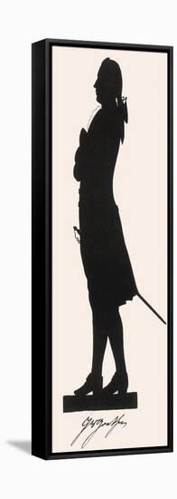 Johann Wolfgang Von Goethe German Writer and Scientist in Silhouette-null-Framed Stretched Canvas