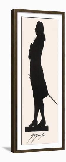 Johann Wolfgang Von Goethe German Writer and Scientist in Silhouette-null-Framed Premium Giclee Print