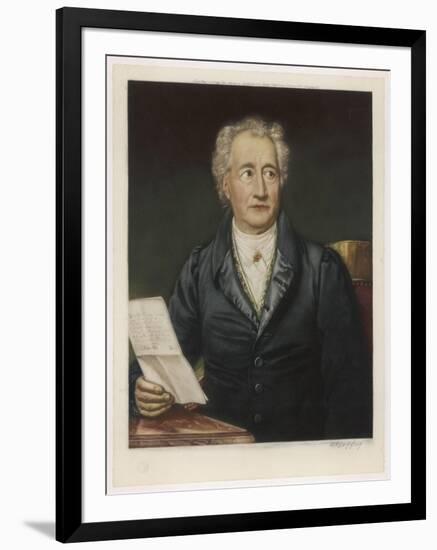 Johann Wolfgang Von Goethe German Writer and Scientist-Joseph Karl Stieler-Framed Art Print