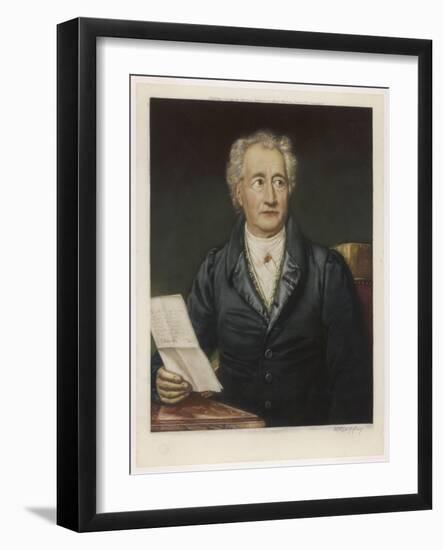 Johann Wolfgang Von Goethe German Writer and Scientist-Joseph Karl Stieler-Framed Art Print