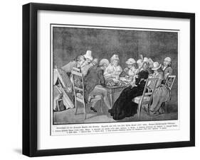 Johann Wolfgang Von Goethe German Writer with His Circle of Friends at Weimar-null-Framed Art Print