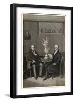 Johann Wolfgang Von Goethe German Writer with His Patron Karl August of Weimar-null-Framed Art Print