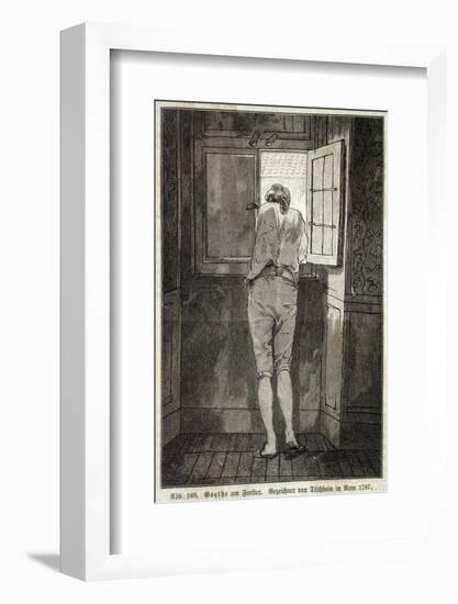 Johann Wolfgang Von Goethe in Rome in 1787 Looking out of the Window in a Relaxed Mood-null-Framed Photographic Print