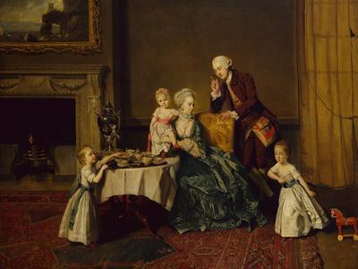 A Group Portrait of John 14th Lord Willoughby de Broke and his Family, 1766