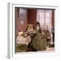 Johanne Wilde, the Artist's Wife, at Her Loom-Laurits Andersen Ring-Framed Giclee Print