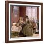 Johanne Wilde, the Artist's Wife, at Her Loom-Laurits Andersen Ring-Framed Giclee Print