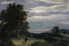 Moonlight Landscape-Johannes Adrianus Drift-Stretched Canvas