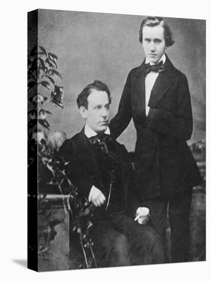 Johannes Brahms and Acquaintance Posing for Camera-null-Stretched Canvas