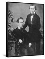 Johannes Brahms and Acquaintance Posing for Camera-null-Framed Stretched Canvas