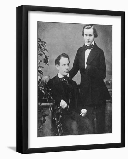 Johannes Brahms and Acquaintance Posing for Camera-null-Framed Photographic Print