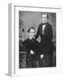 Johannes Brahms and Acquaintance Posing for Camera-null-Framed Photographic Print