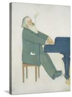 Johannes Brahms at the Piano-Willy von Beckerath-Stretched Canvas