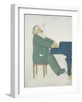 Johannes Brahms at the Piano-Willy von Beckerath-Framed Giclee Print