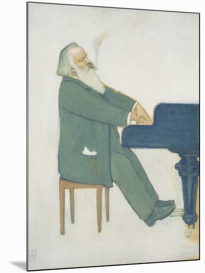 Johannes Brahms at the Piano-Willy von Beckerath-Mounted Giclee Print