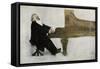 Johannes Brahms at the Piano-null-Framed Stretched Canvas