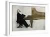 Johannes Brahms at the Piano-null-Framed Giclee Print