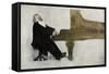 Johannes Brahms at the Piano-null-Framed Stretched Canvas