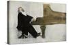 Johannes Brahms at the Piano-null-Stretched Canvas